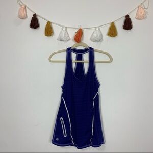 Athleta Zinger Zip Pocket Purple Workout Tank Top Size XS